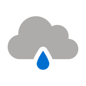 Overcast with steady rain