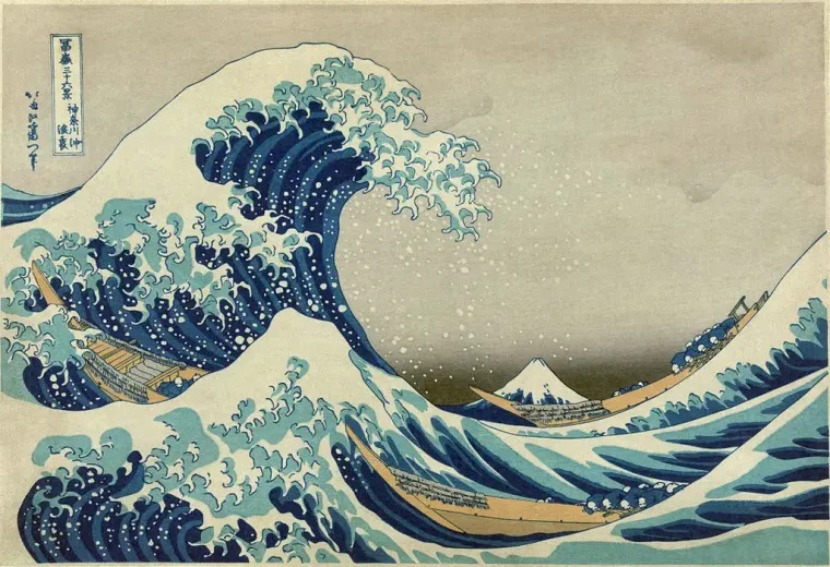 Katsushika Hokusai.. La grande onda. opere hokusai gratuite - Cerca Immagini 